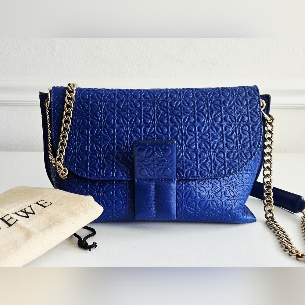 Loewe Blue Avenue Leather Crossbody Bag